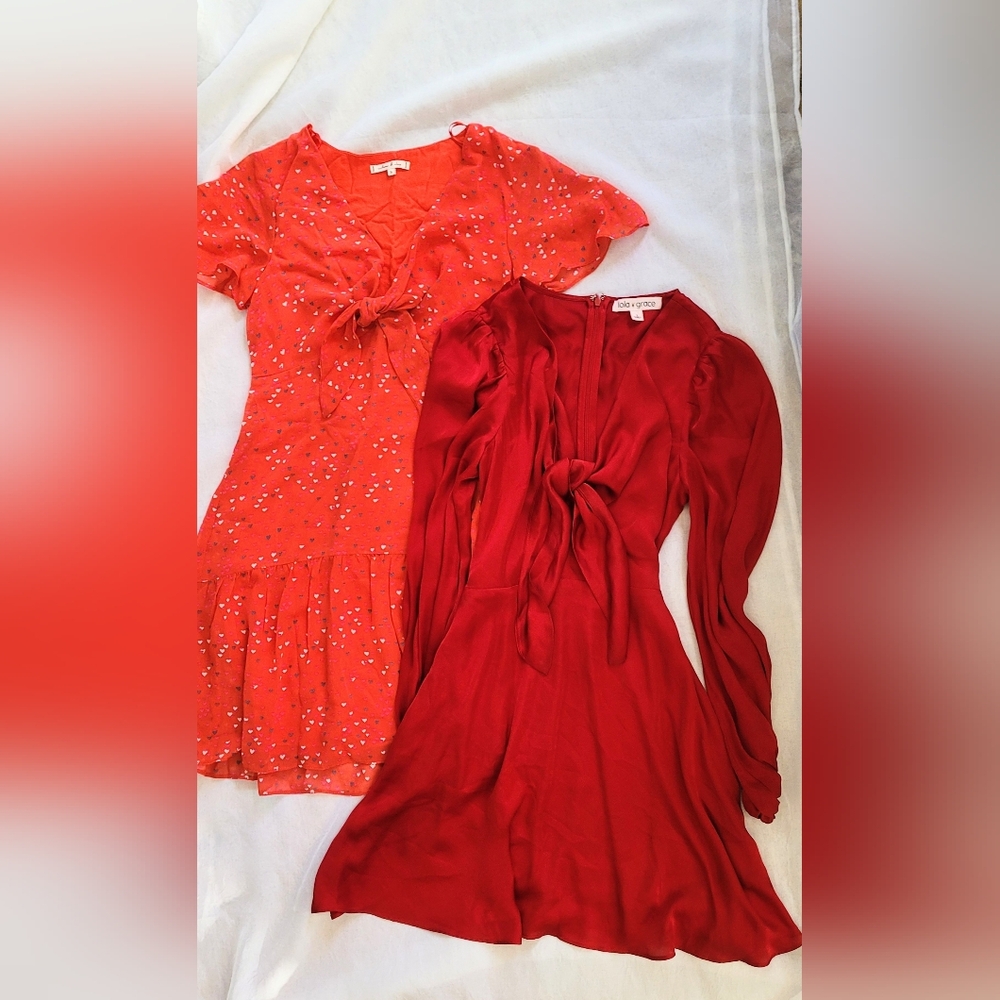 NWOT! Posh Willow & Clay Anthro Lola Grace Midi Women's Dress Bundle Size Small